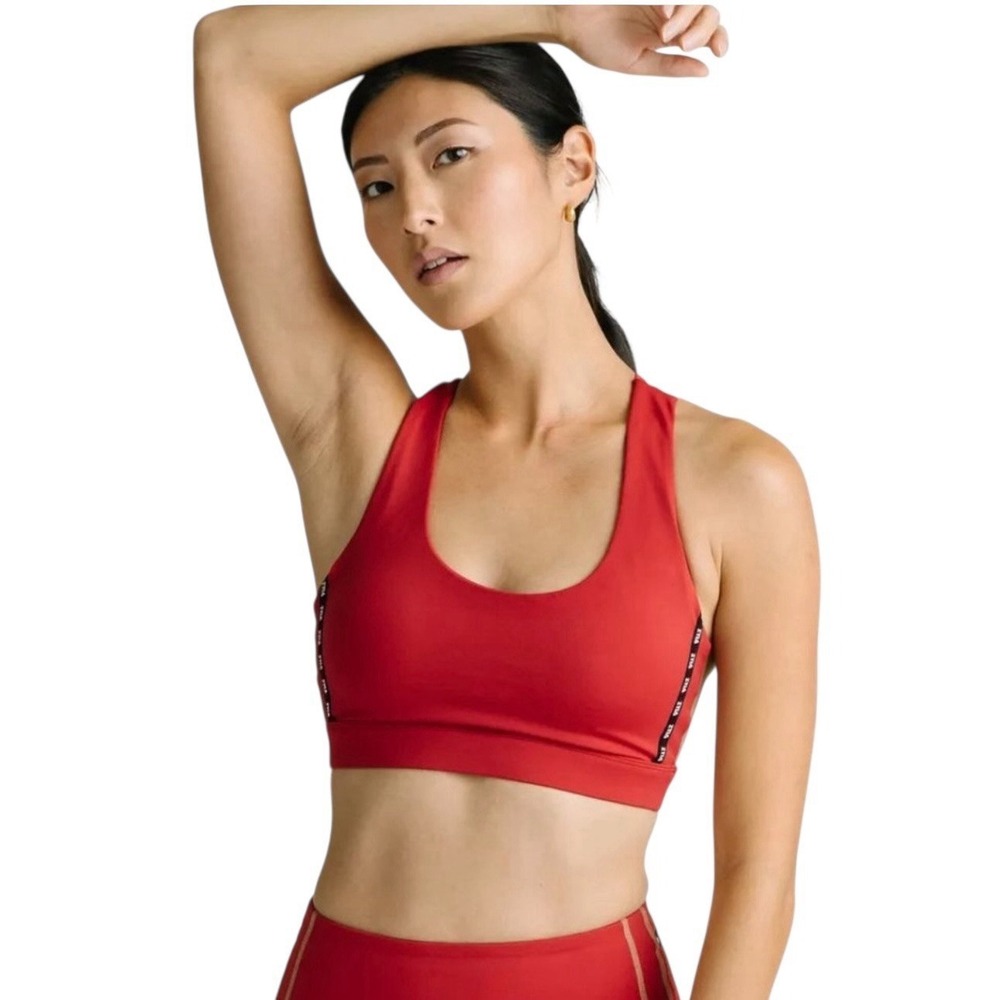 Zyia Beige on Red game day light tight Racerback bra Size Large Large‎